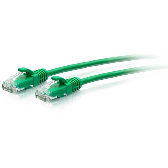 C2G 15ft (4.5m) Cat6a Snagless Unshielded (UTP) Slim Ethernet Cable, Cat6a Network Patch Cable, PoE, Green, RJ45, M/M