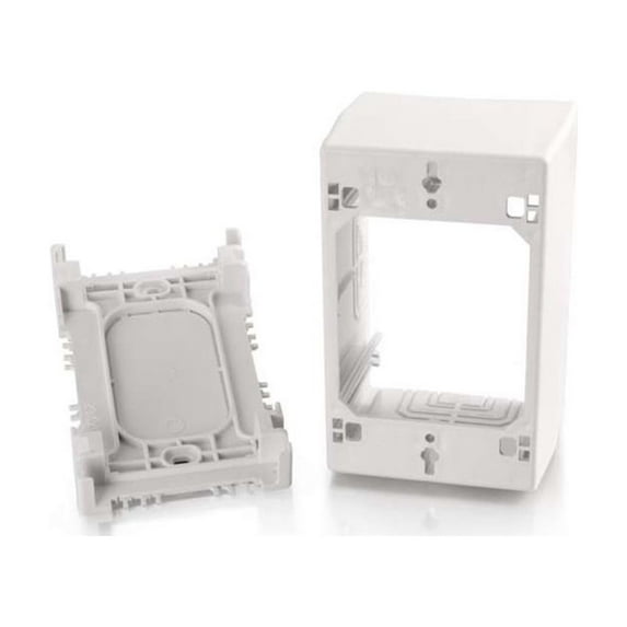 C2G 16086 Wiremold Uniduct Single Gang Extra Deep Junction Box - White (TAA Compliant)