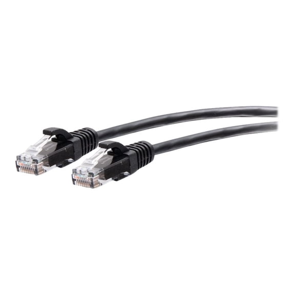C2G 1ft (0.3m) Cat6a Snagless Unshielded (UTP) Slim Ethernet Patch Cable, Black, RJ45, M/M
