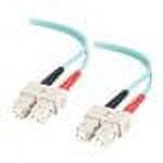 C2G 1m SC-SC 10Gb 50/125 OM3 Duplex Multimode PVC Fiber Optic Cable - Aqua - patch cable - 3.3 ft - aqua