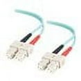 thumbnail image 1 of C2G 1m SC-SC 10Gb 50/125 OM3 Duplex Multimode PVC Fiber Optic Cable - Aqua - patch cable - 3.3 ft - aqua, 1 of 5