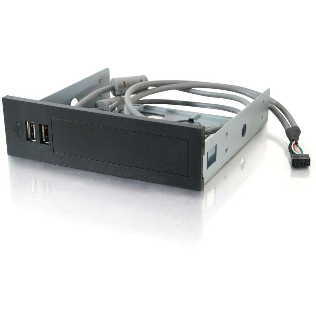 C2G 2-port USB 2.0 Front Bay Hub, Black - image 1 of 5