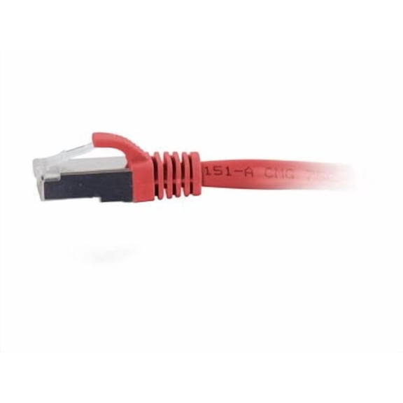 C2G 25ft (7.6m) Cat6a Snagless Shielded (STP) Ethernet Network Patch Cable, Red, RJ45, M/M