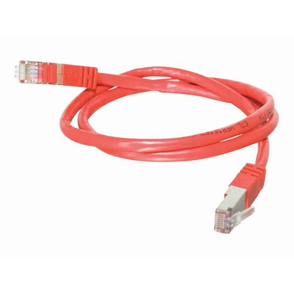 C2G-14ft Cat5e Molded Shielded (STP) Network Patch Cable - Red - Category 5e for Network Device - RJ-45 Male - RJ-45 Male - Shielded - 14ft - Red