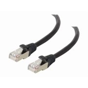 C2G-7ft Cat5e Molded Shielded STP Network Patch Cable - Black - Category 5e for Network Device - RJ-45 Male - RJ-45 Male - Shielded - 7ft - Black