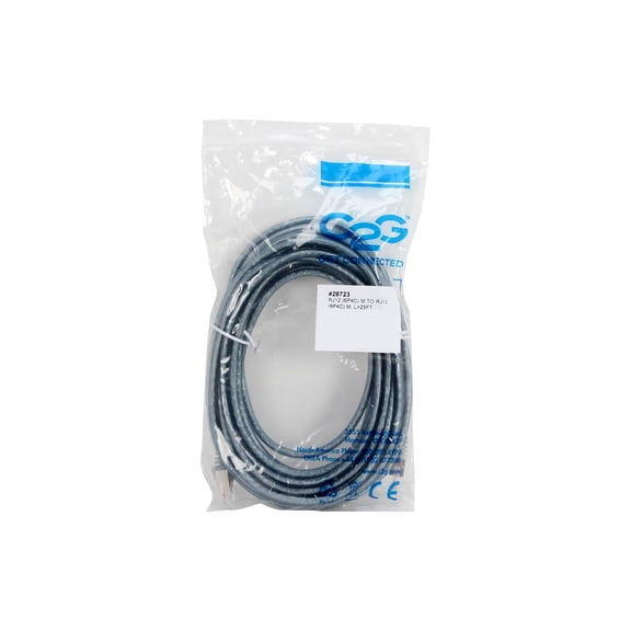 C2G 25ft RJ11 High Speed Internet Modem Cable - RJ-11 Male - RJ-11 Male - 25ft - Transparent Blue