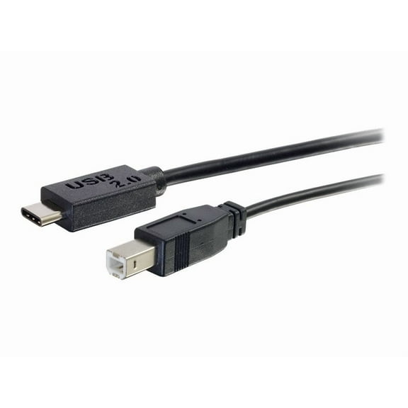 C2G 10ft USB 2.0 USB Type C to USB B Cable M/M - USB C Cable Black