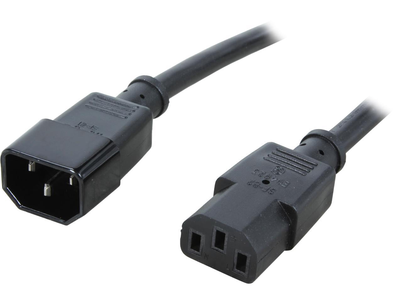 Cavo Di Alimentazione C2G 3m (10ft) 14 AWG 250V - Da C14 A C13, Nero, Certificato UL