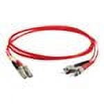 C2G 2m LC-ST 62.5/125 OM1 Duplex Multimode PVC Fiber Optic Cable - Red - patch cable - 6.6 ft - red