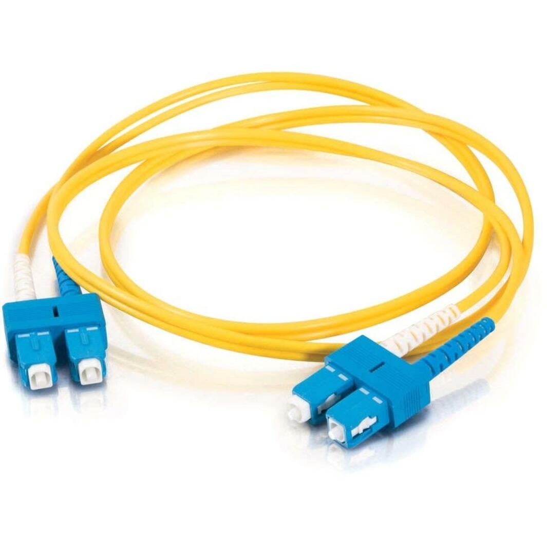 C2G 2m SC-SC 9/125 Duplex Single Mode OS2 Fiber Cable, Yellow, 6ft ...