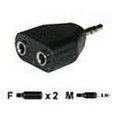 thumbnail image 1 of C2G 3.5mm Stereo Male to Dual 3.5mm Stereo Female Adapter - audio splitter, 1 of 4