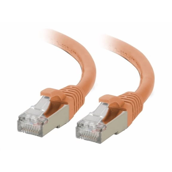 C2G 3ft (0.9m) Cat6a Snagless Shielded (STP) Ethernet Network Patch Cable, Orange, RJ45, M/M