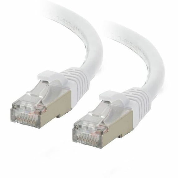 C2G 3ft (0.9m) Cat6a Snagless Shielded (STP) Ethernet Network Patch Cable, White, RJ45, M/M