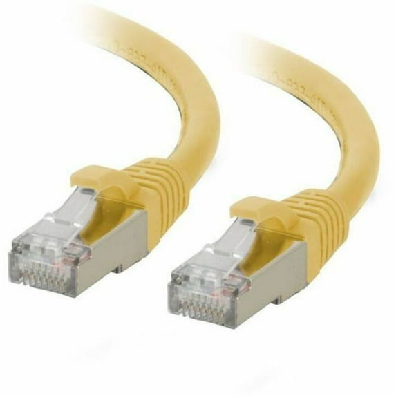 C2G 3ft (0.9m) Cat6a Snagless Shielded (STP) Ethernet Network Patch Cable, Yellow, RJ45, M/M
