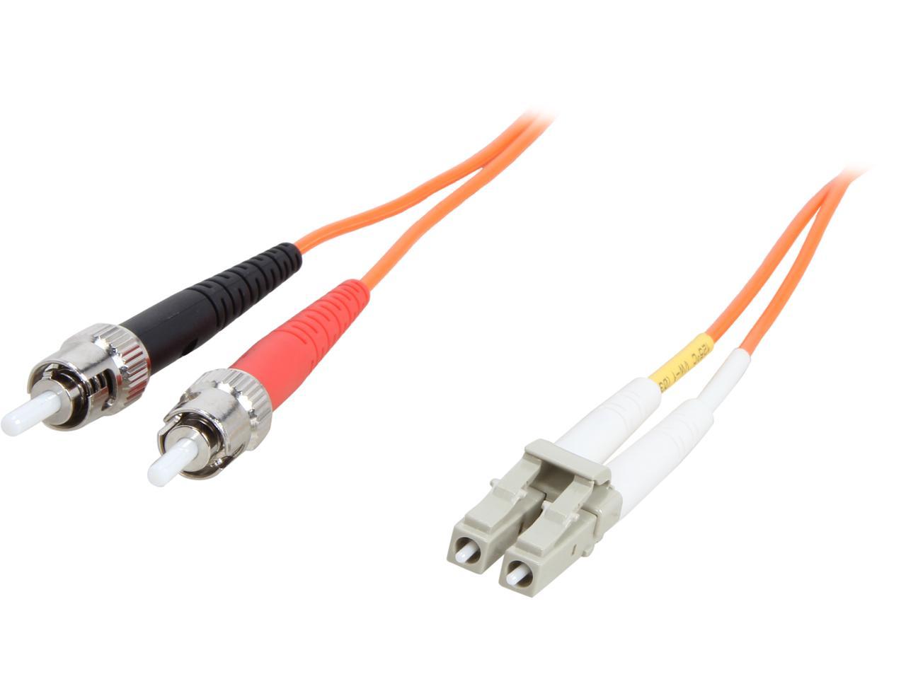 C2G 33164 OM1 Fiber Optic Cable - LC-ST 62.5/125 Duplex Multimode PVC Fiber Cable, Orange (6.6 Feet, 2 Meters) - image 1 of 3