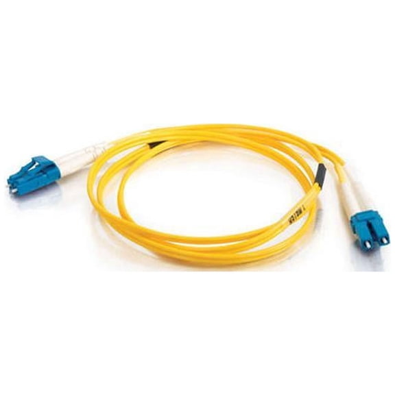 C2G 37465 OS2 Fiber Optic Cable - LC-LC 9/125 Duplex Single-Mode PVC Fiber Cable, Yellow (65.6 Feet, 20 Meters)