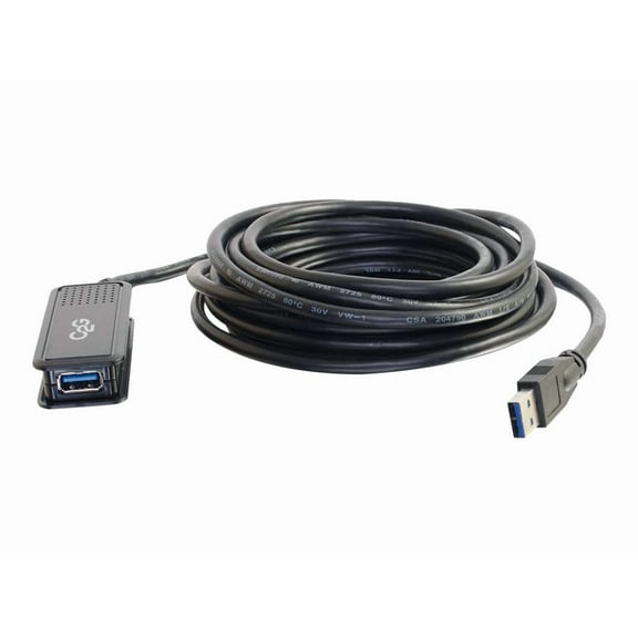 C2G 39939 USB Active Extension Cable - USB 3.0 A Male to A Female Cable, Black (16.4 Feet, 5 Meters)