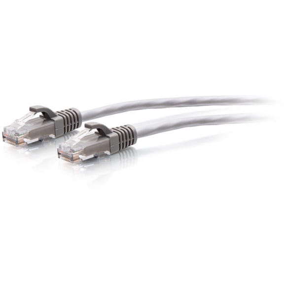 C2G 3ft (0.9m) Cat6a Snagless Unshielded (UTP) Slim Ethernet Cable, Cat6a Network Patch Cable, PoE, Gray, RJ45, M/M