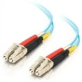 thumbnail image 1 of C2G 3m LC-LC 10Gb 50/125 Duplex Multimode OM3 Fiber Cable (TAA Compliant) - Aqua - 10ft - patch cable - 10 ft - aqua, 1 of 3