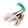 thumbnail image 1 of C2G 3m LC-SC 50/125 OM2 Duplex Multimode PVC Fiber Optic Cable - Green - patch cable - 10 ft - green, 1 of 4