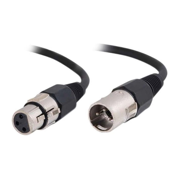 C2G 40060 Pro-Audio XLR Male to XLR Female Cable, Black (12 Feet, 3.65 Meters)