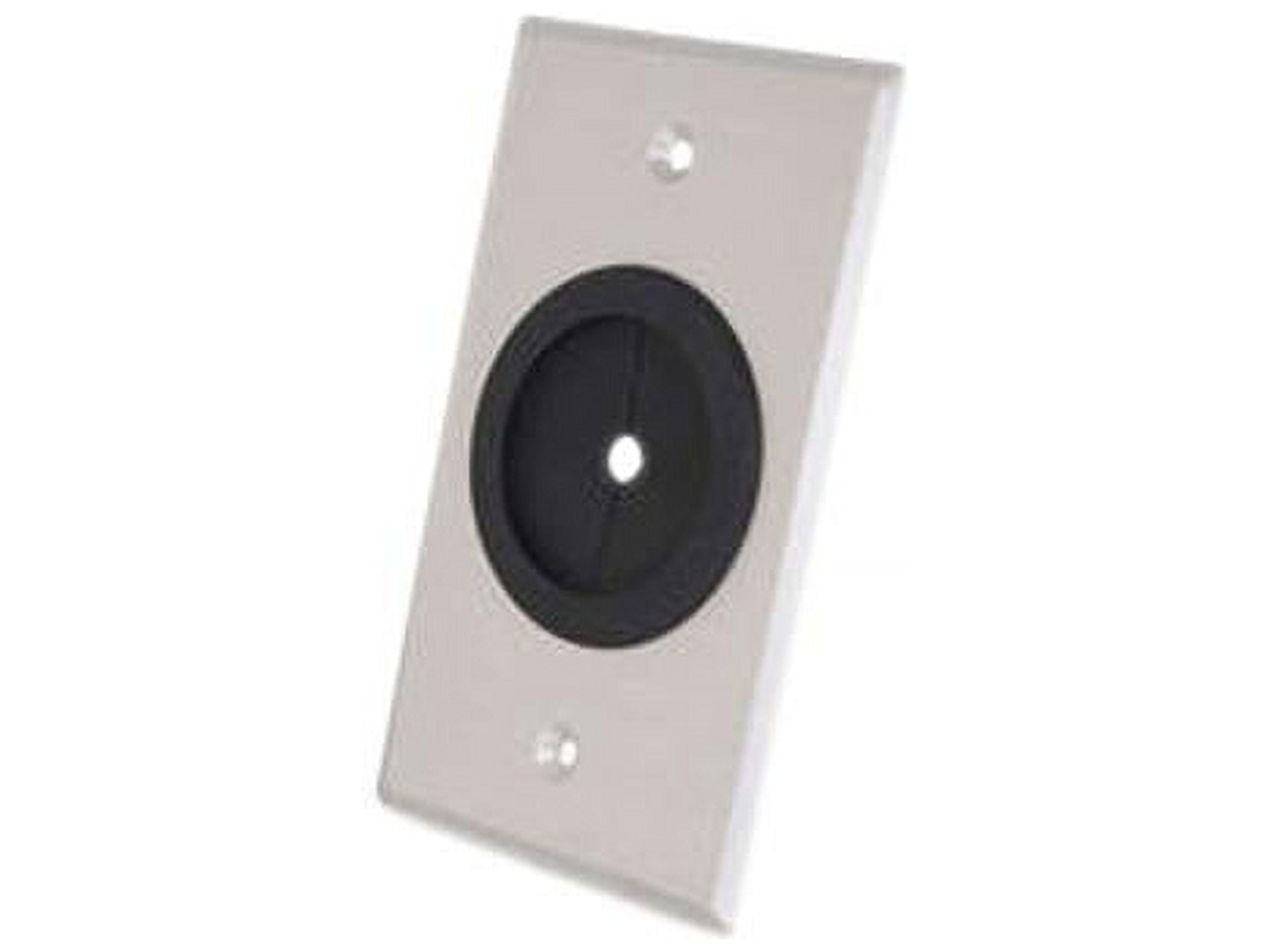 Brushed Aluminum Single Gang Grommet Wall Plate