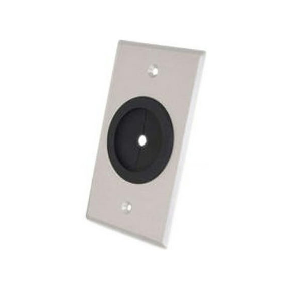 C2G 40489 1.5in Grommet Cable Pass Through Single Gang Wall Plate