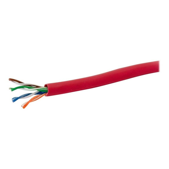 C2G Cat5e Bulk Unshielded (UTP) Network Cable with Stranded Conductors - In-Wall CM-Rated - Bulk cable - 1000 ft - UTP - CAT 5e - stranded - red
