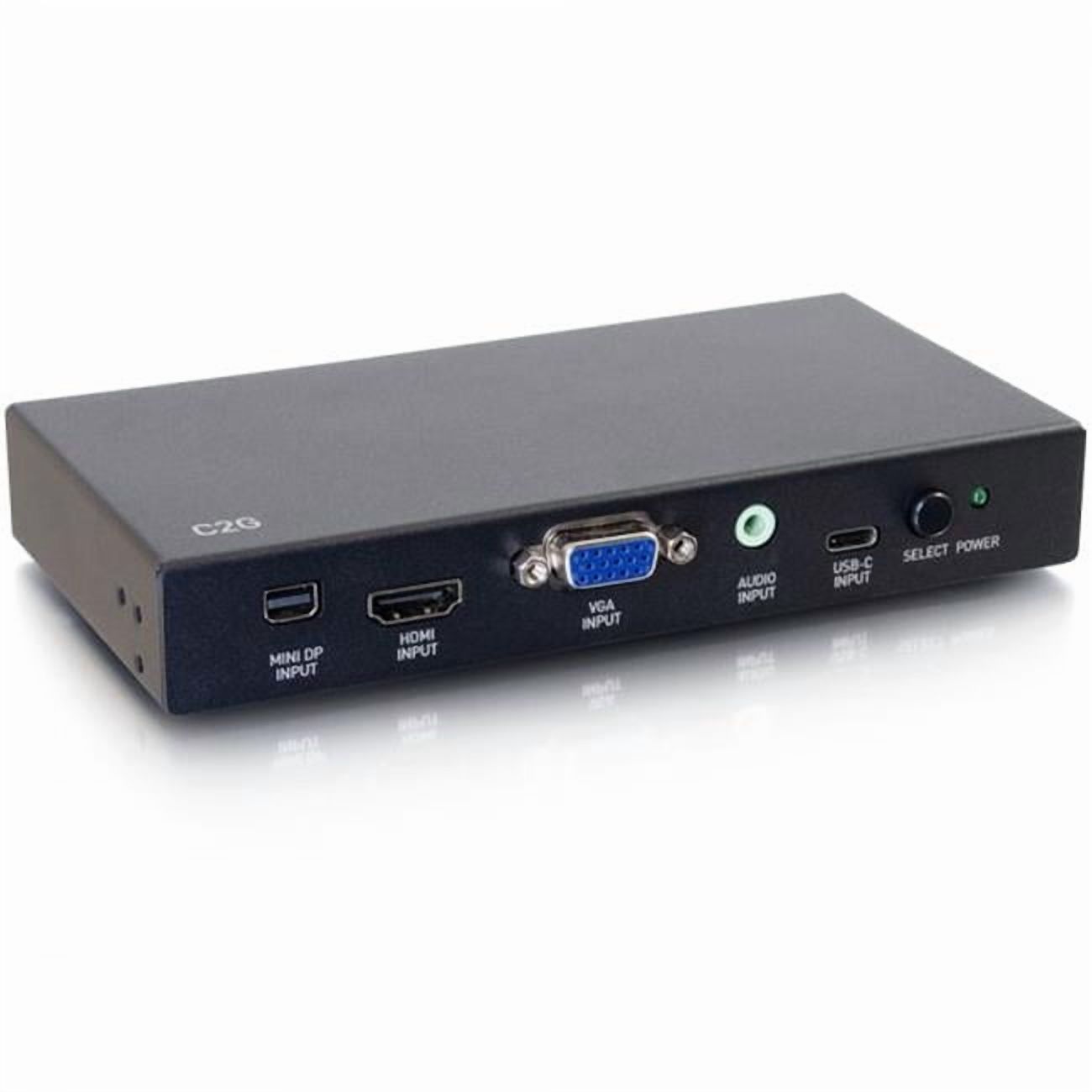 C2G  4K 60 Hz USB-C HDMI VGA Plus 3.5 mm 4K Adapter Switch TAA Mini Displayport