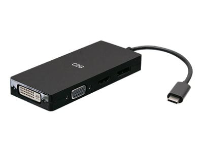 C2G 4K USB C Multiport Video Adapter HDMI DisplayPort DVI & VGA C2G54454