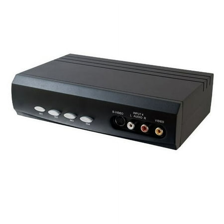 C2G 4x2 S-Video + Composite Video + Stereo Audio Selector Switch - Video/audio switch - desktop