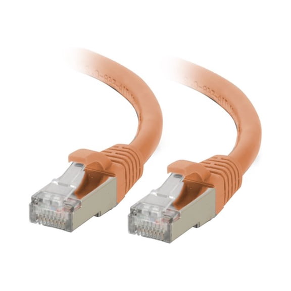 C2G 5ft (1.5m) Cat6a Snagless Shielded (STP) Ethernet Network Patch Cable, Orange, RJ45, M/M