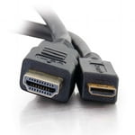 Legrand - C2G Mini HDMI to HDMI Ethernet Cable, 4k High Speed HDMI Cable, Black 60 hz HDMI Cable, HDMI Cable 10 ft, 1 Count, C2G 50620