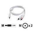 thumbnail image 1 of C2g 50ft One 3.5mm Stereo Male To Two Rca Stereo Male Audio Y-cable - White - For Audio Device, Ipod - Splitter Cable - 50 Ft - 1 X Mini-phone Male Stereo Audio - 2 X Rca Male Stereo Audio - (40373), 1 of 1