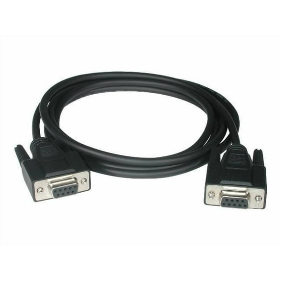 C2G/Cables to Go 52038 DB9 F/F Serial RS232 Null Modem Cable - Black (6 Feet)