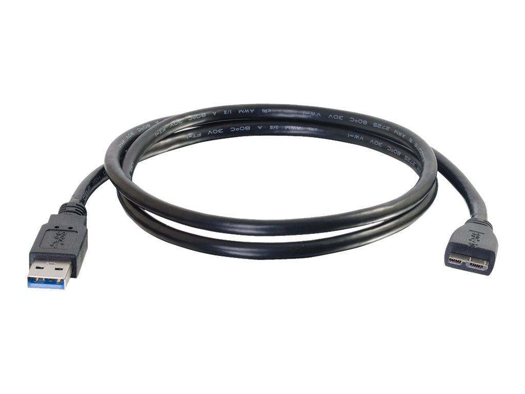 C2G 2m/6.56' USB 3.0 A Male to Micro B Male Cable, Black