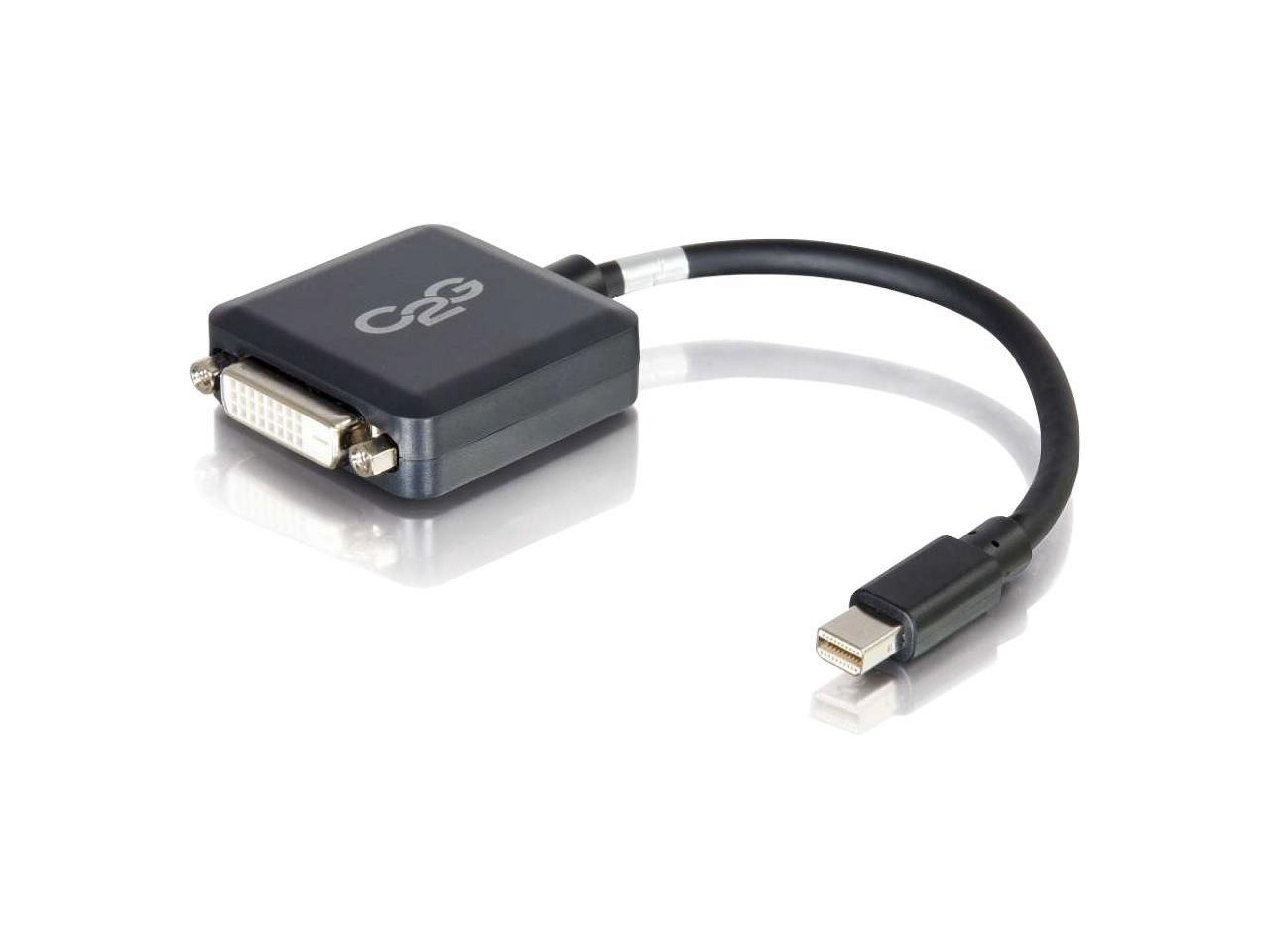 C2G 8in Mini DisplayPort to DVI Adapter-Thunderbolt to DVI-D Converter-M/F Black - DisplayPort cable - 8 in