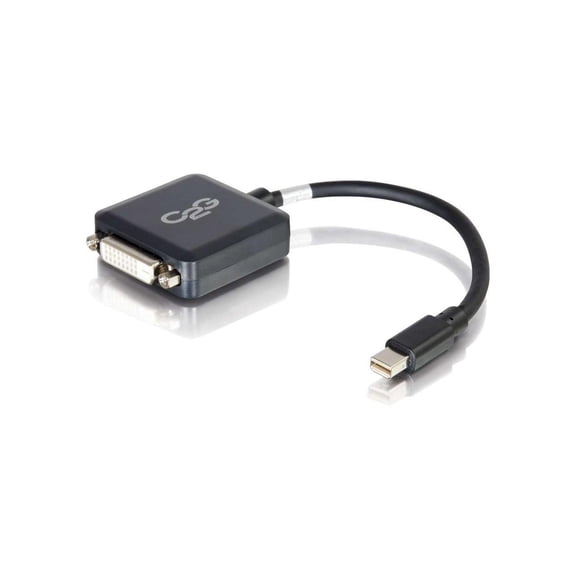 C2G 8in Mini DisplayPort to DVI Adapter-Thunderbolt to DVI-D Converter-M/F Black - DisplayPort cable - 8 in
