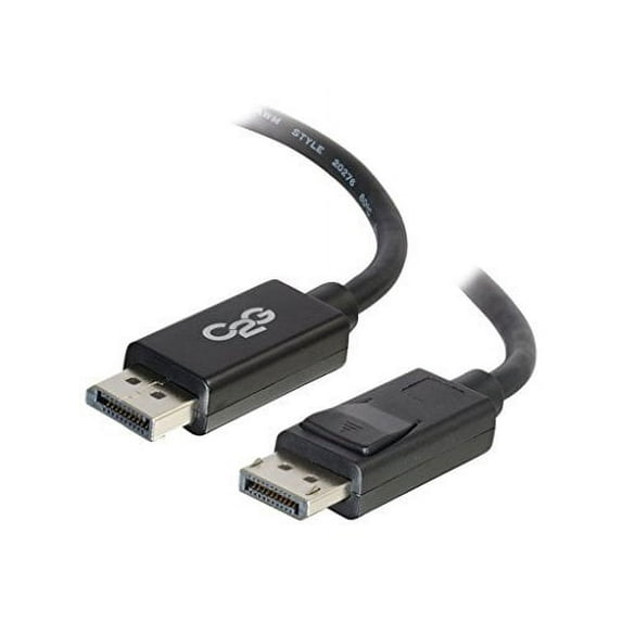 C2G 54401 Black 6ft DisplayPort Cable with Latches M/M