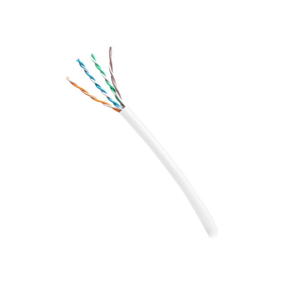 C2G 1000ft (304.8m) TAA-Compliant Cat6 Bulk Unshielded (UTP) Ethernet Network Cable with Solid Conductors-Riser CMR-Rated - White - Bulk cable - TAA Compliant - 1000 ft - 0.2 in - UTP - CAT 6 - CMR - riser, solid - white