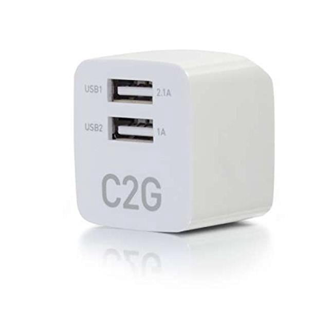 C2G  5V 2-Port USB Foldable Wall Charger for Apple - Android & Tablets