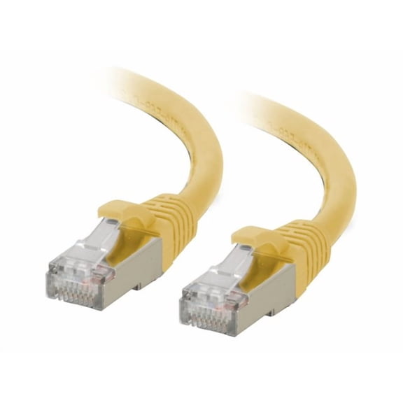 C2G 5ft (1.5m) Cat6a Snagless Shielded (STP) Ethernet Network Patch Cable, Yellow, RJ45, M/M