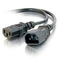 thumbnail image 1 of C2G 6' IEC320C14 to IEC320C13 14 AWG 250V Power Extension Cord, Black, 1 of 5