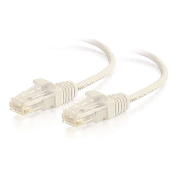 C2G 6ft (1.8m) Cat6 Snagless Unshielded (UTP) Slim Ethernet Network Patch Cable, White