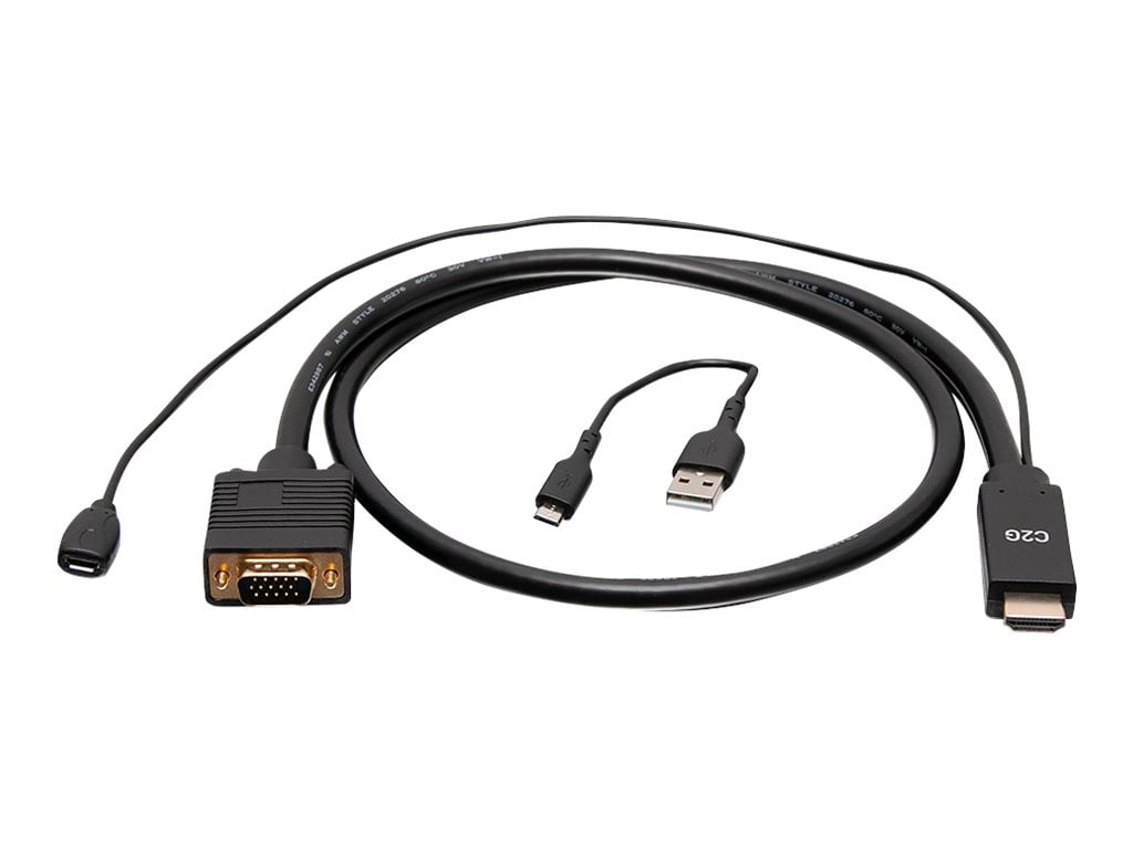 C2G 6Ft HDMI to VGA Adapter Cable Active HDMI to VGA Cable C2G41472
