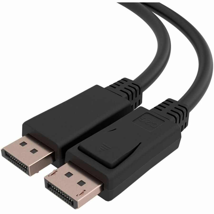 C2G TAA-Compliant DisplayPort™ Cable with Latches-8K 60Hz, M/M, Black