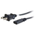 thumbnail image 1 of C2G 6ft 18 AWG 2-Slot Non-Polarized Power Cord (NEMA 1-15P to IEC320C7) (TAA Compliant), 1 of 7