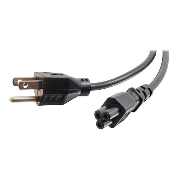 C2G 6ft 18 AWG 3-Slot Laptop Power Cord (NEMA 5-15P to IEC320C5) (TAA Compliant)