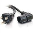 thumbnail image 1 of C2G 6ft 18 AWG Universal Right Angle Power Cord (NEMA 5-15P to IEC320C13R) - power cable - 6 ft, 1 of 3