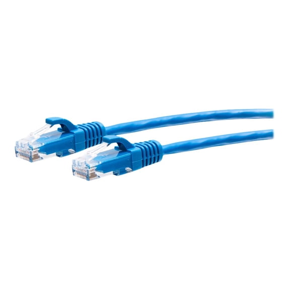 C2G 6ft (1.8m) Cat6a Snagless Unshielded (UTP) Slim Ethernet Patch Cable, Blue, RJ45, M/M